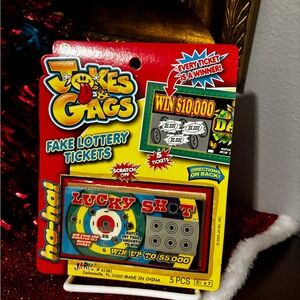 Fake Lottery Tickets Jokes and Gags Gift Lucky Shot